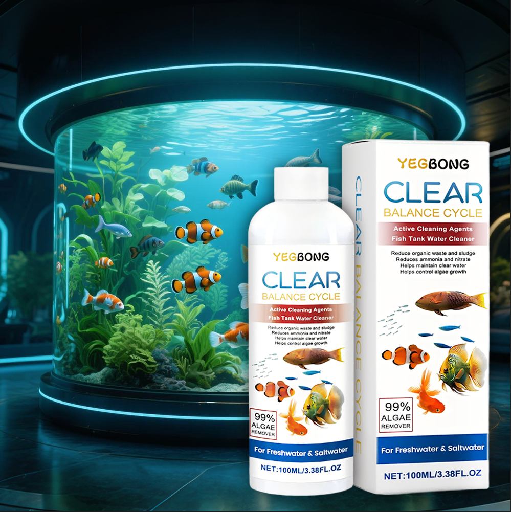 Aquarium Fish Waste Collector - Algae Remover for Fish Tanks, Clear