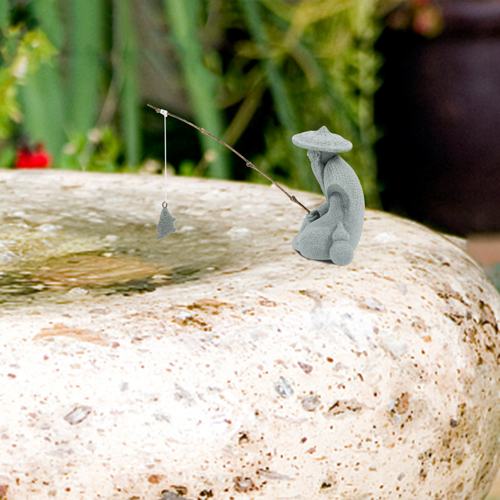 Small Resin Fisherman Statue A - огляд і ціна Aquarium Fish Japanese