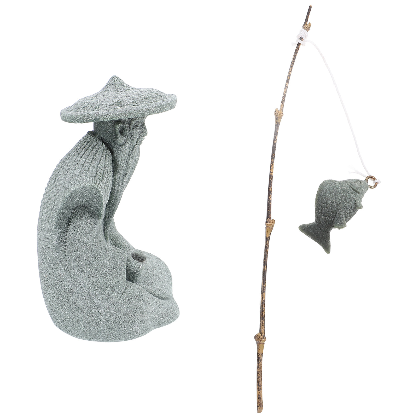 Small Resin Fisherman Statue A - огляд і ціна Aquarium Fish Japanese