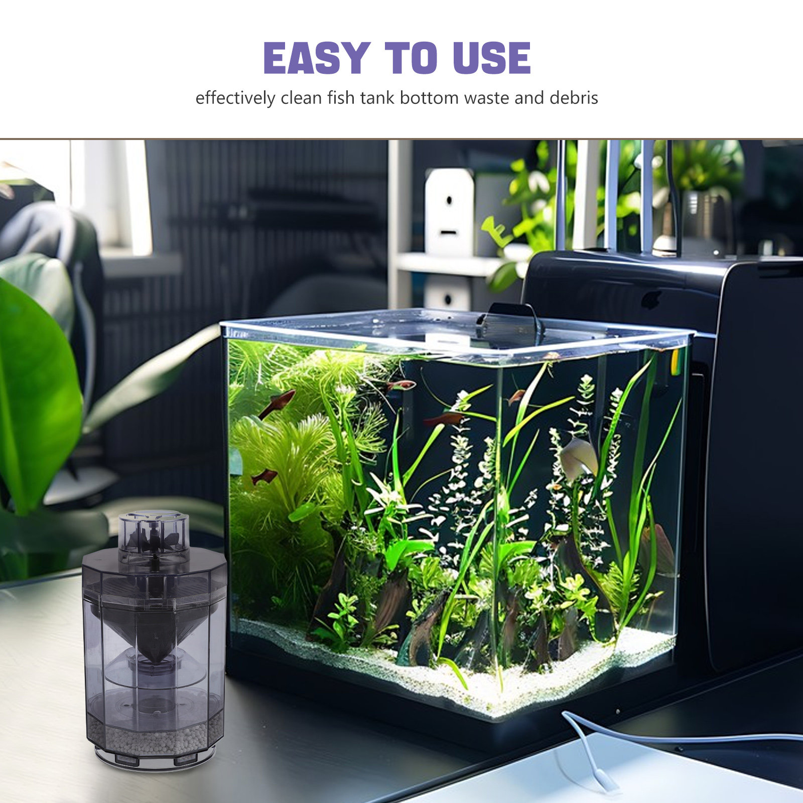 Aquarium Filter Automatic Clea - огляд і ціна Aquarium Fish Waste Collector