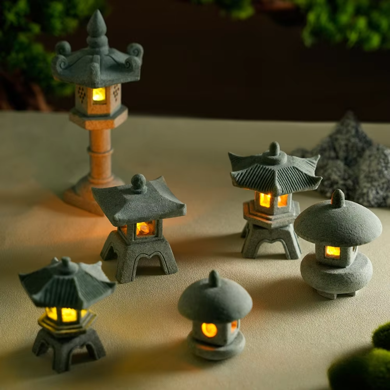 Mini Pagoda Lantern Light Gard - огляд і ціна Fish Aquarium Home