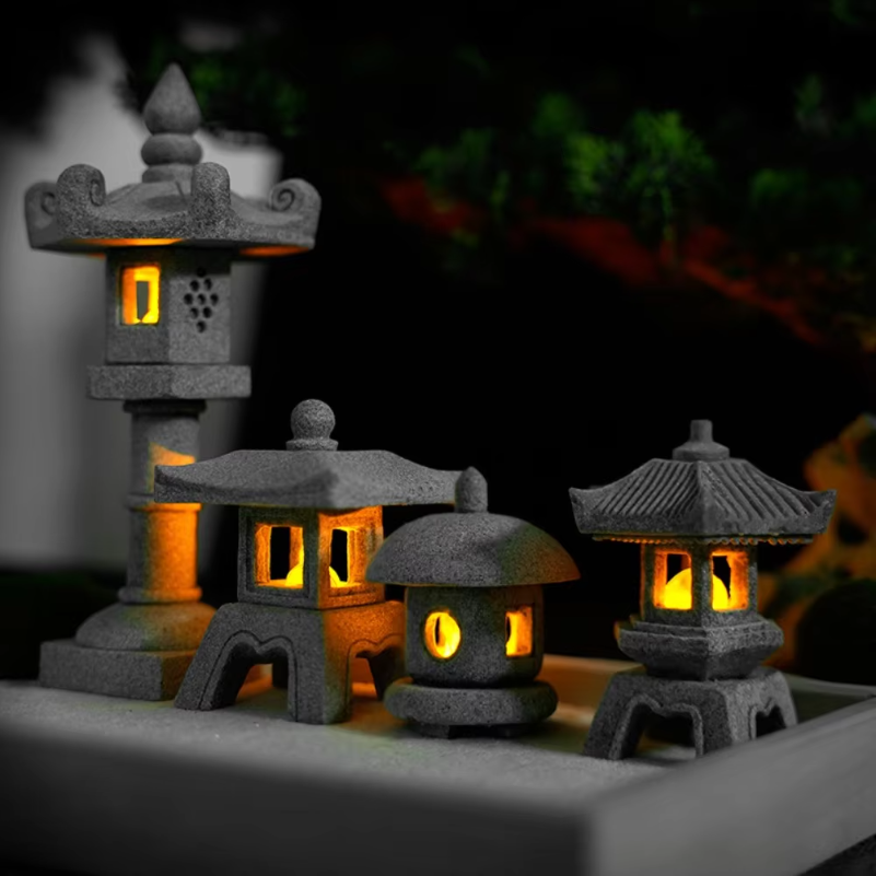 Mini Pagoda Lantern Light Gard - огляд і ціна Fish Aquarium Home