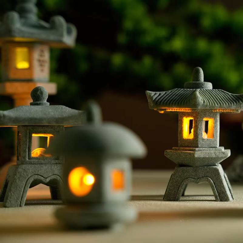 Mini Pagoda Lantern Light Gard - огляд і ціна Fish Aquarium Home