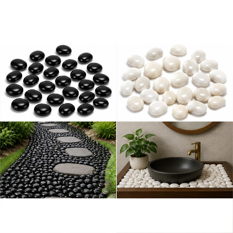 White&Black Polished River Roc - огляд і ціна Fish Aquarium Home
