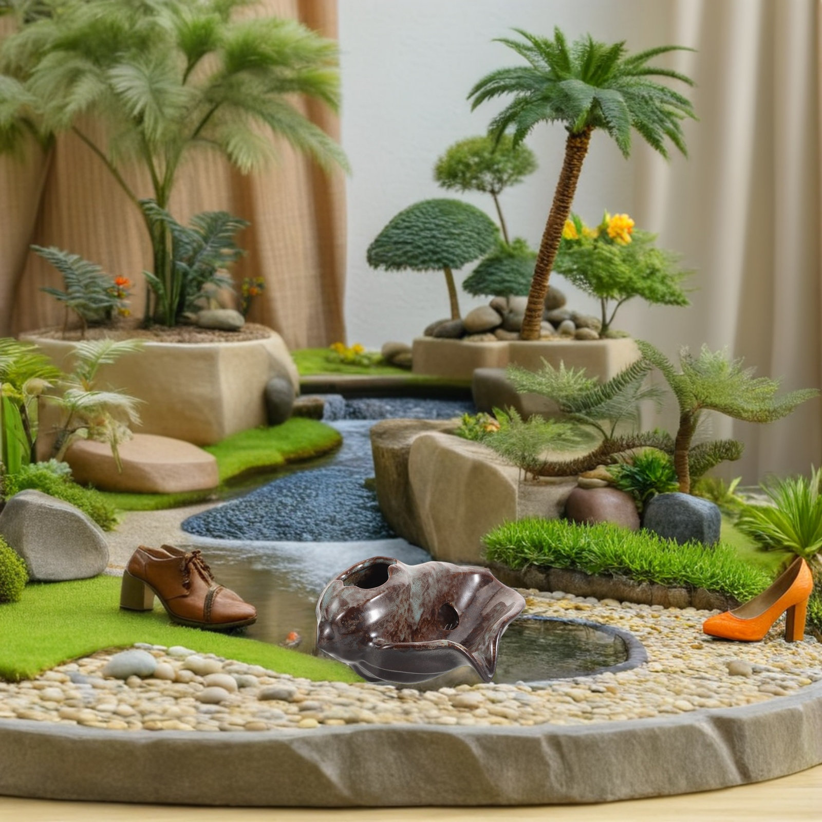 Ceramic Jar Fountain Waterfall - огляд і ціна Fish Aquarium Home