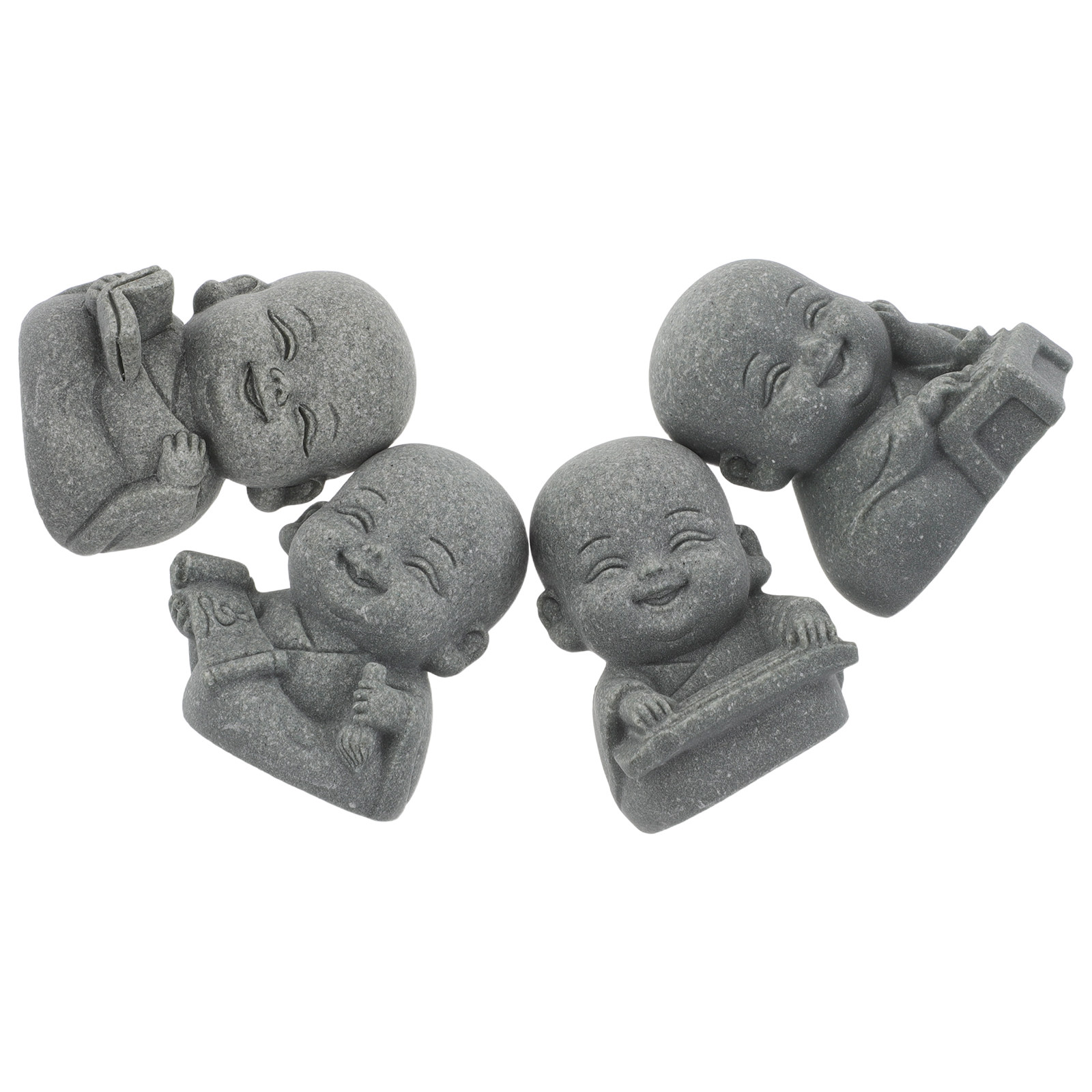 4Pcs Sandstone Zen Monk Statue - огляд і ціна Aquarium Fish Japanese
