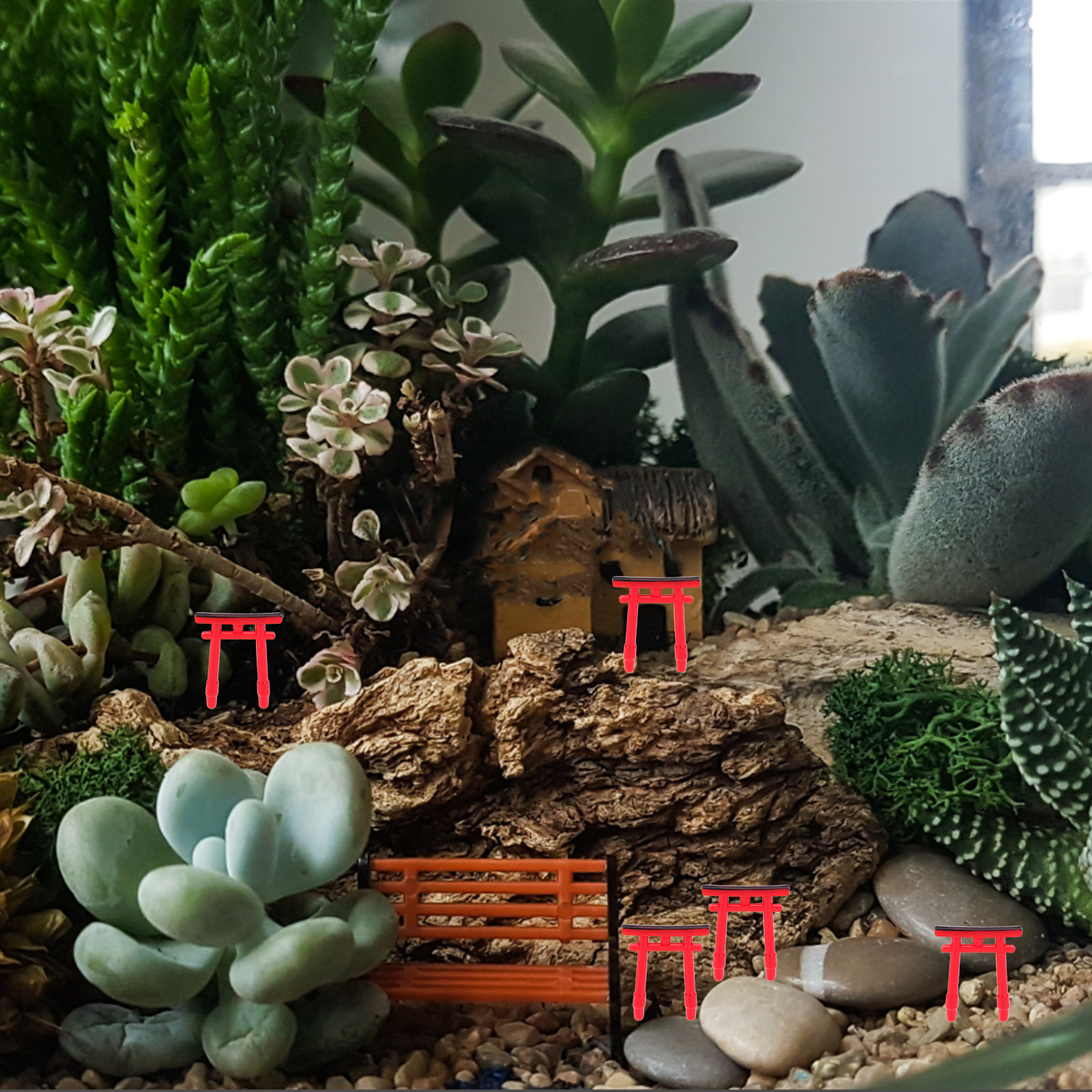 5Pcs Japanese Torii Gate Minia - огляд і ціна Aquarium Fish Japanese