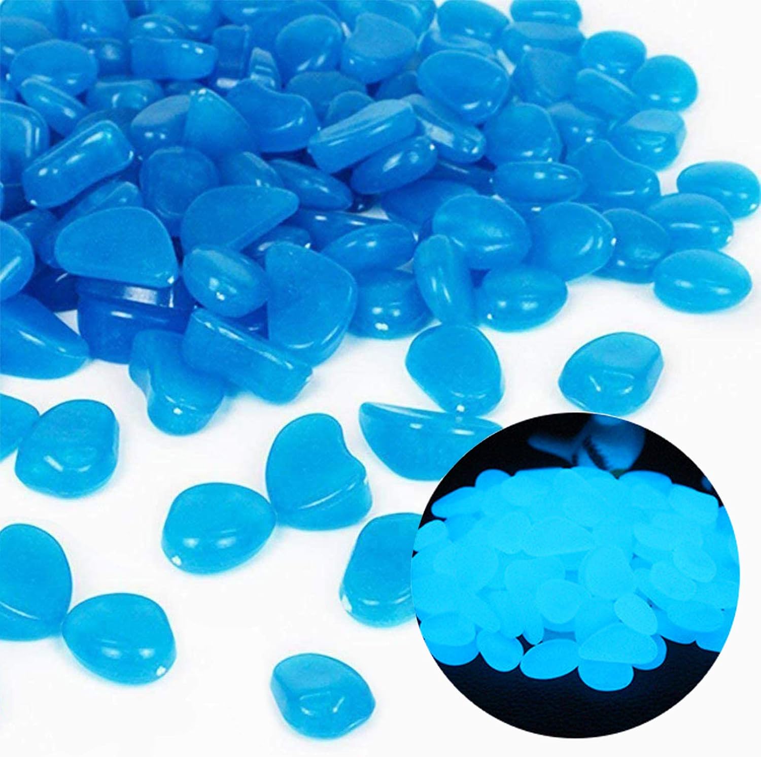 Fish Tank Rocks Glow Blue Pebb - огляд і ціна Fish Aquarium Home