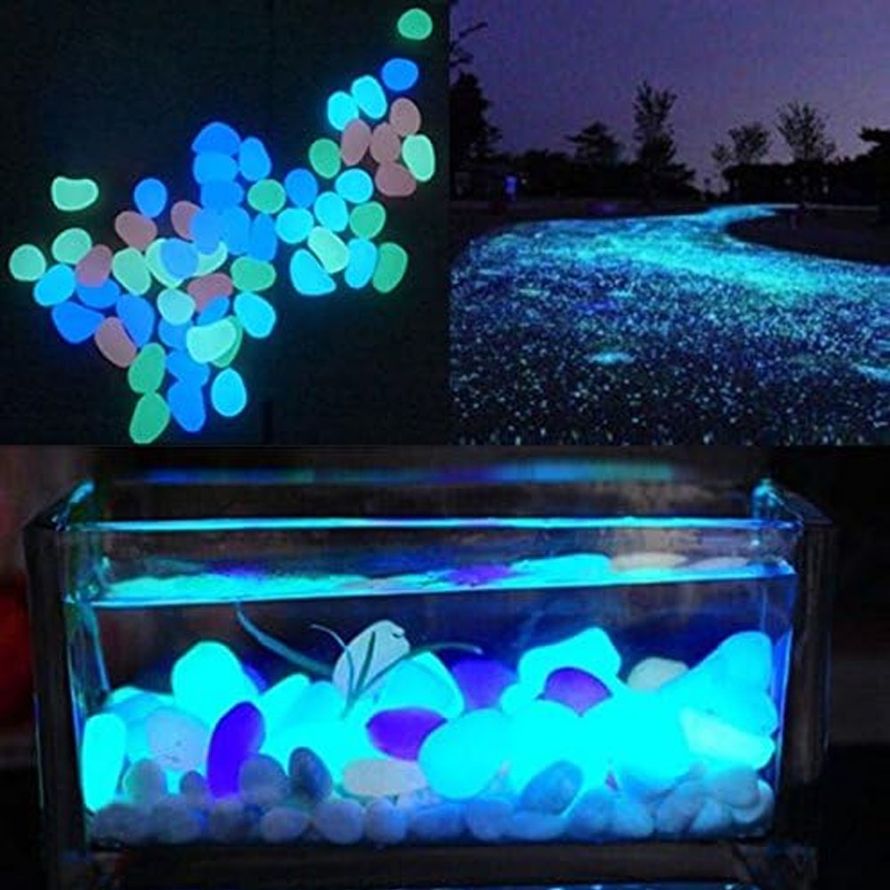 Fish Tank Rocks Glow Blue Pebb - огляд і ціна Fish Aquarium Home