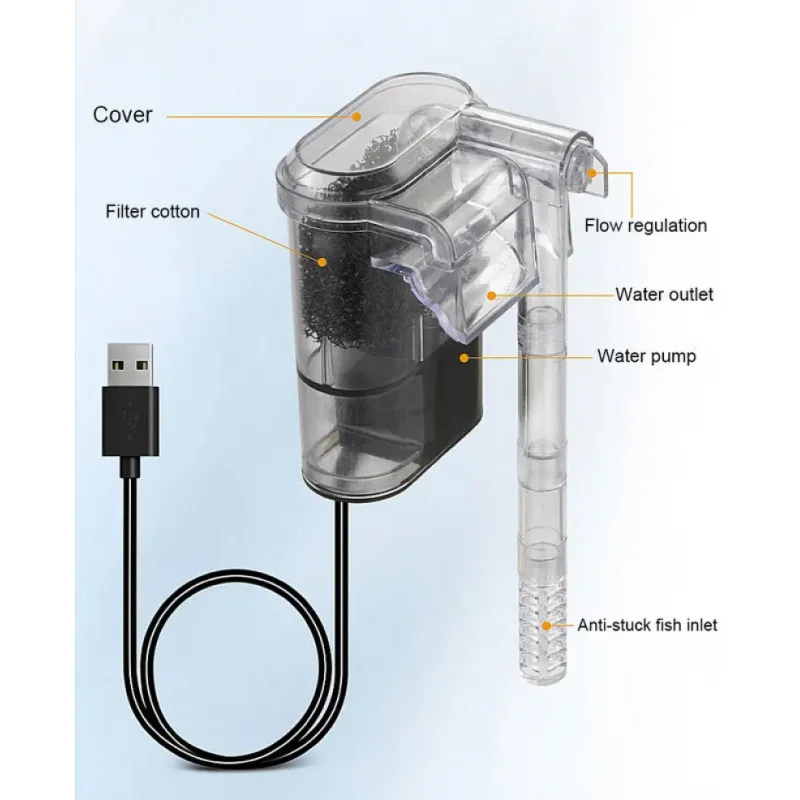 New Suspended Filter For Fish  - огляд і ціна Aquarium Fish Waste Collector