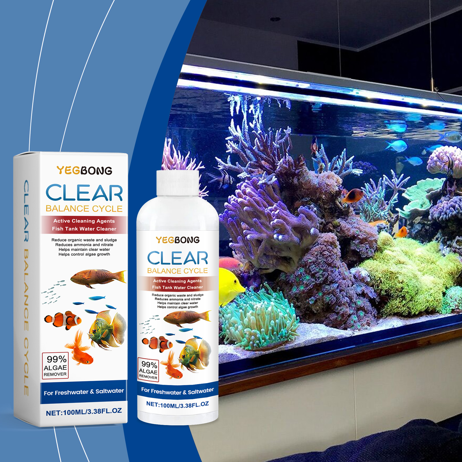 Algae Remover for Fish Tanks,  - огляд і ціна Aquarium Fish Waste Collector