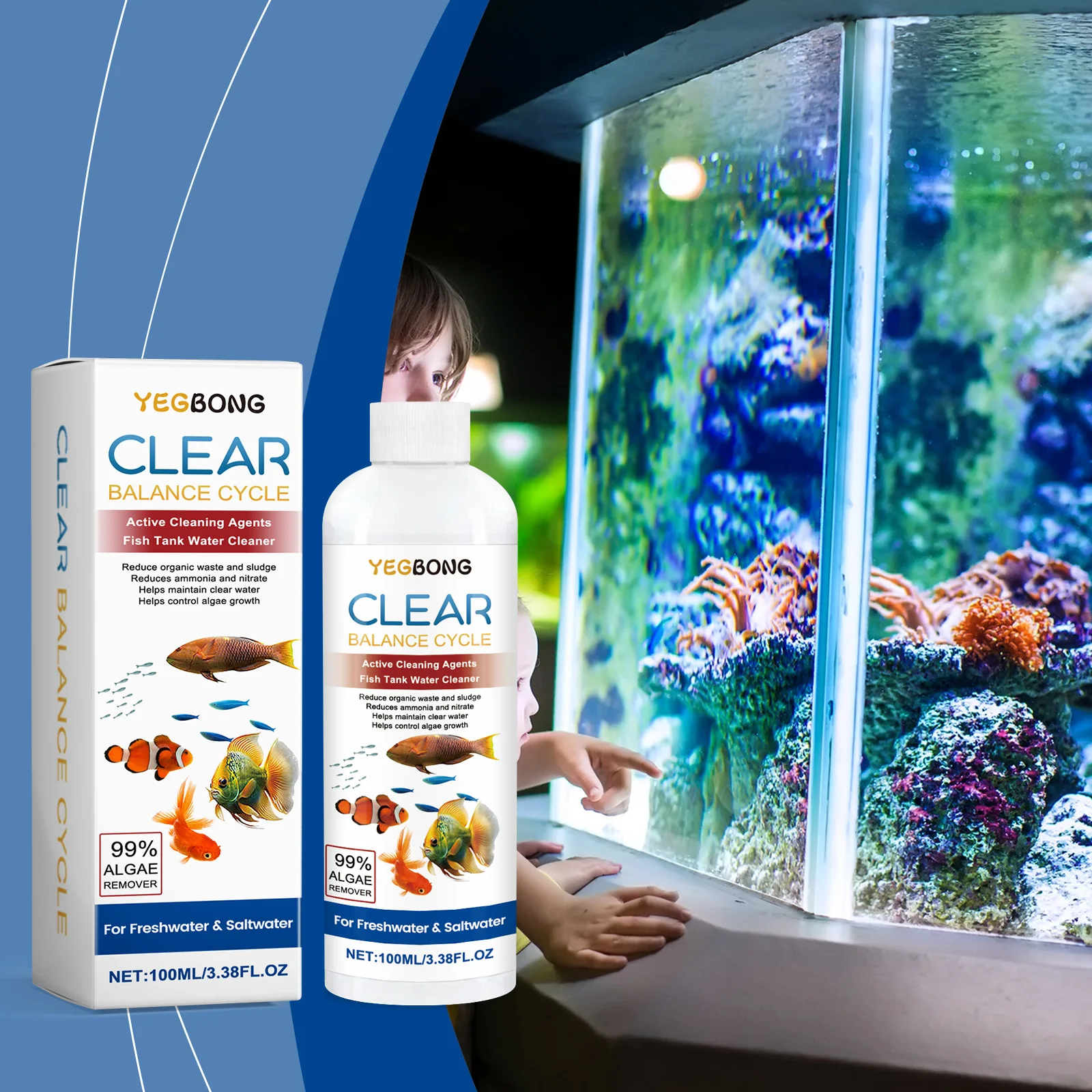 Algae Remover for Fish Tanks,  - огляд і ціна Aquarium Fish Waste Collector