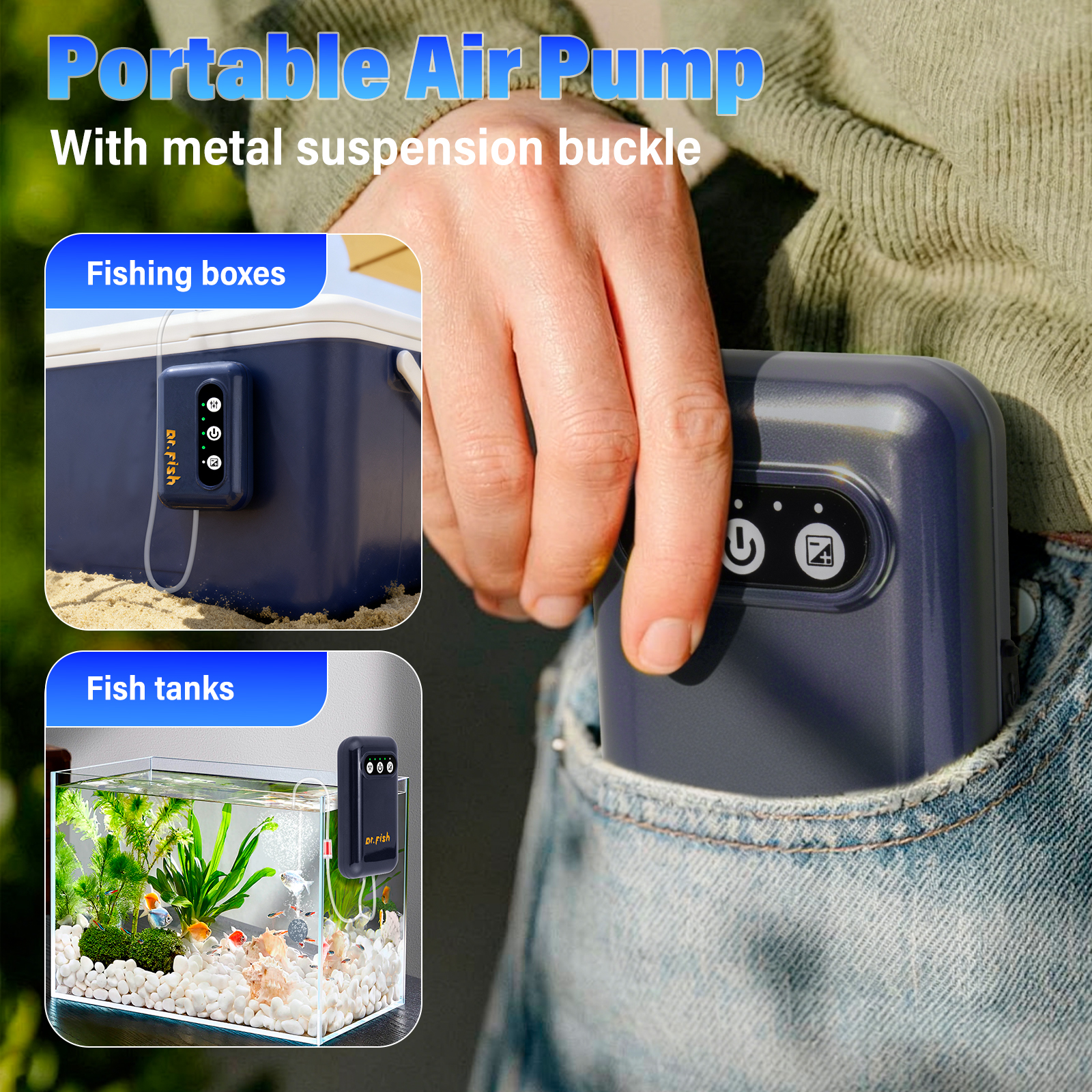 Aquarium Air Pump USB Recharge - огляд і ціна Aquarium Fish Live