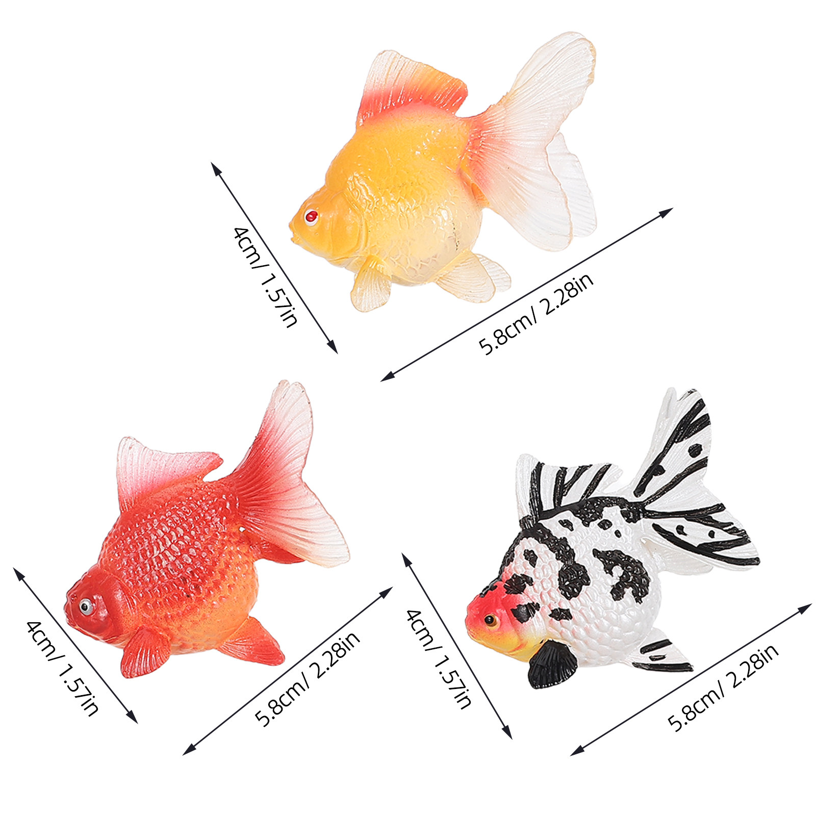 3Pcs Realistic Artificial Koi  - огляд і ціна Aquarium Fish Artificial