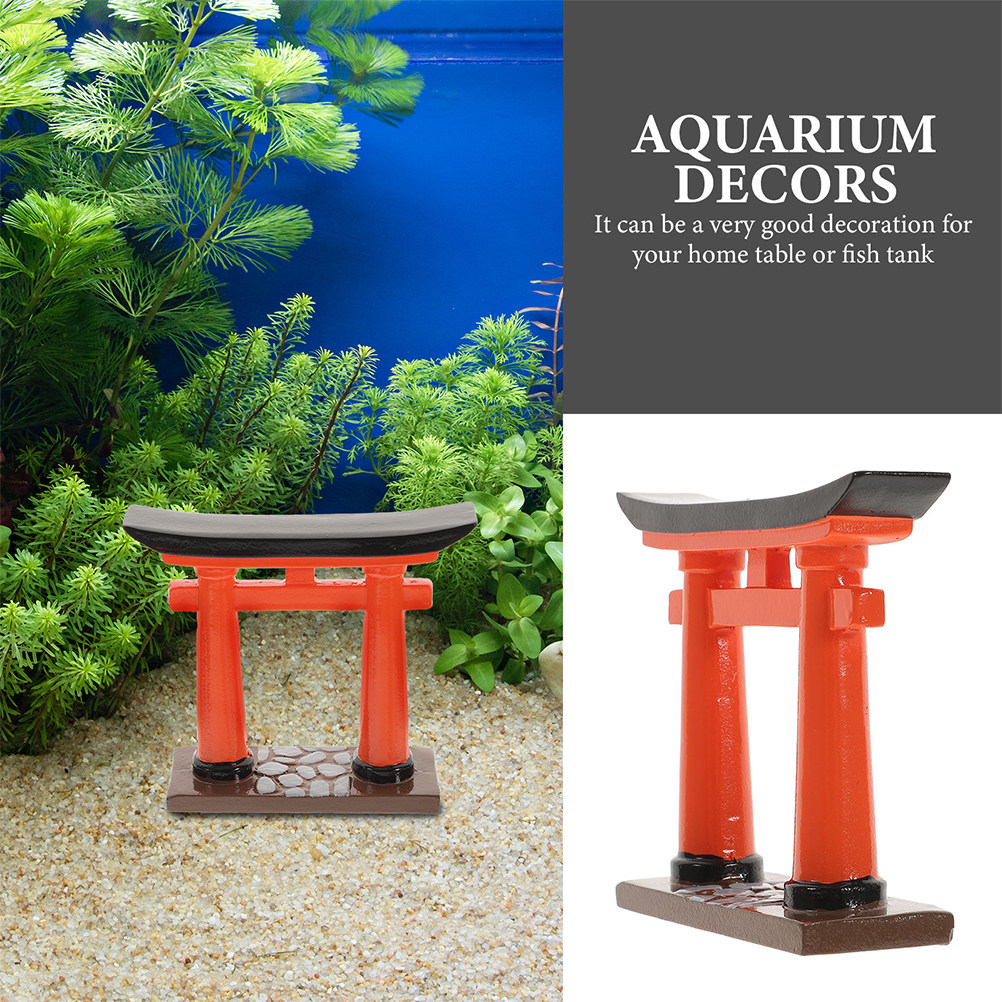 2Pcs Mini Japanese Torii Gate  - огляд і ціна Aquarium Fish Japanese