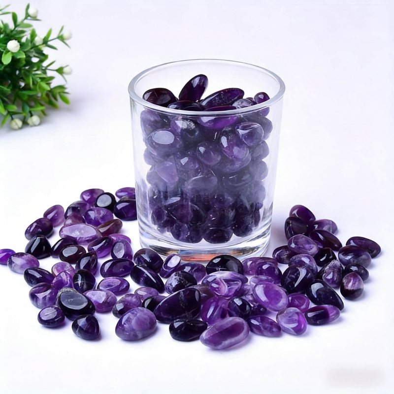Natural Amethyst Raw Stone Pol - огляд і ціна Fish Aquarium Home