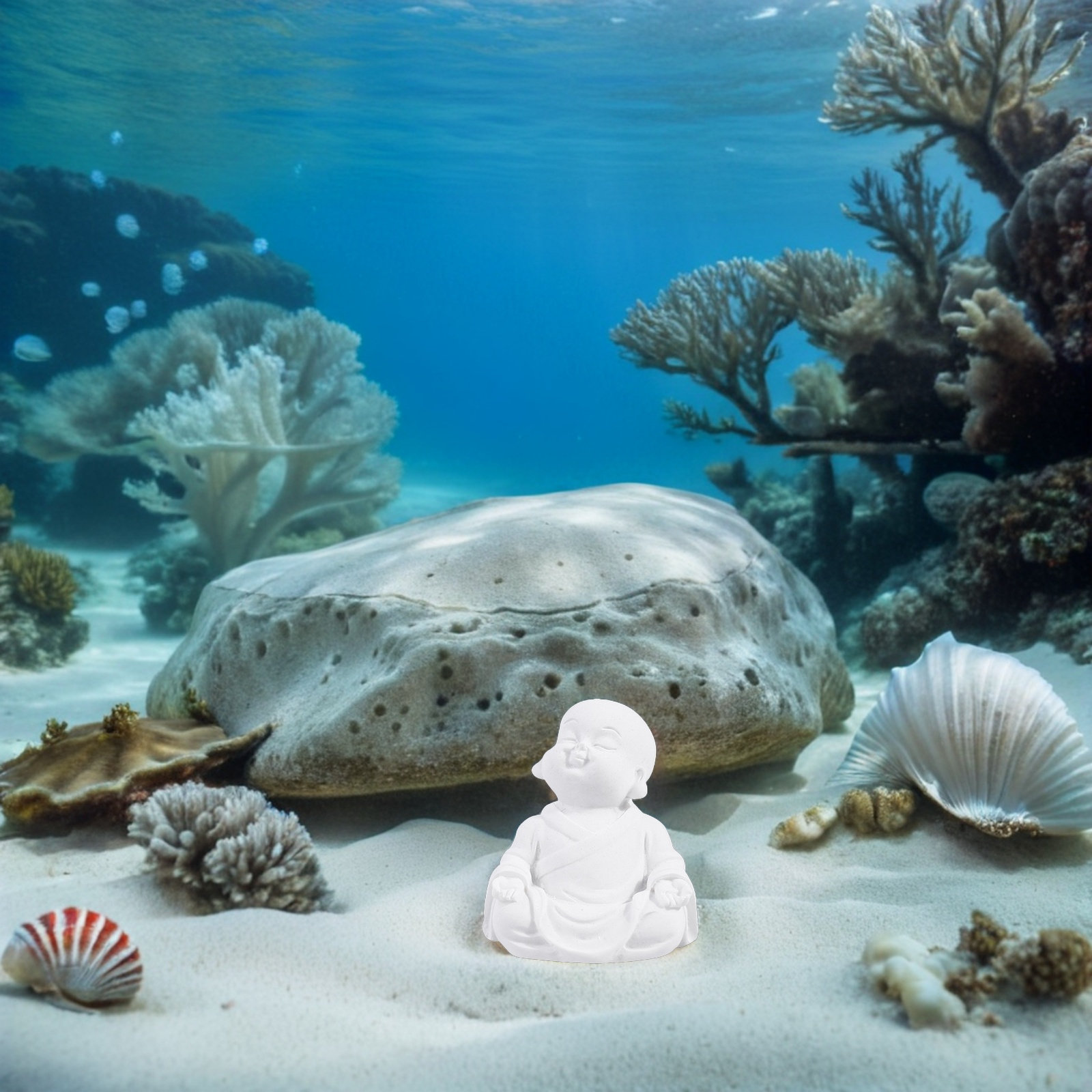 4Pcs Resin Buddha Statue Home  - огляд і ціна Fish Aquarium Home